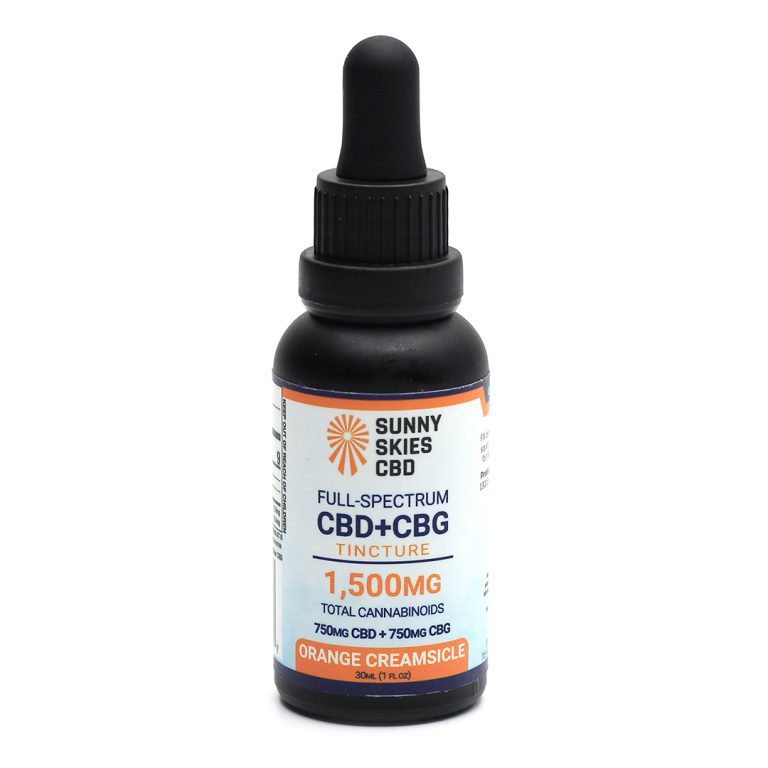 Sunny Skies CBD/CBG Orange Cream Tincture 1500