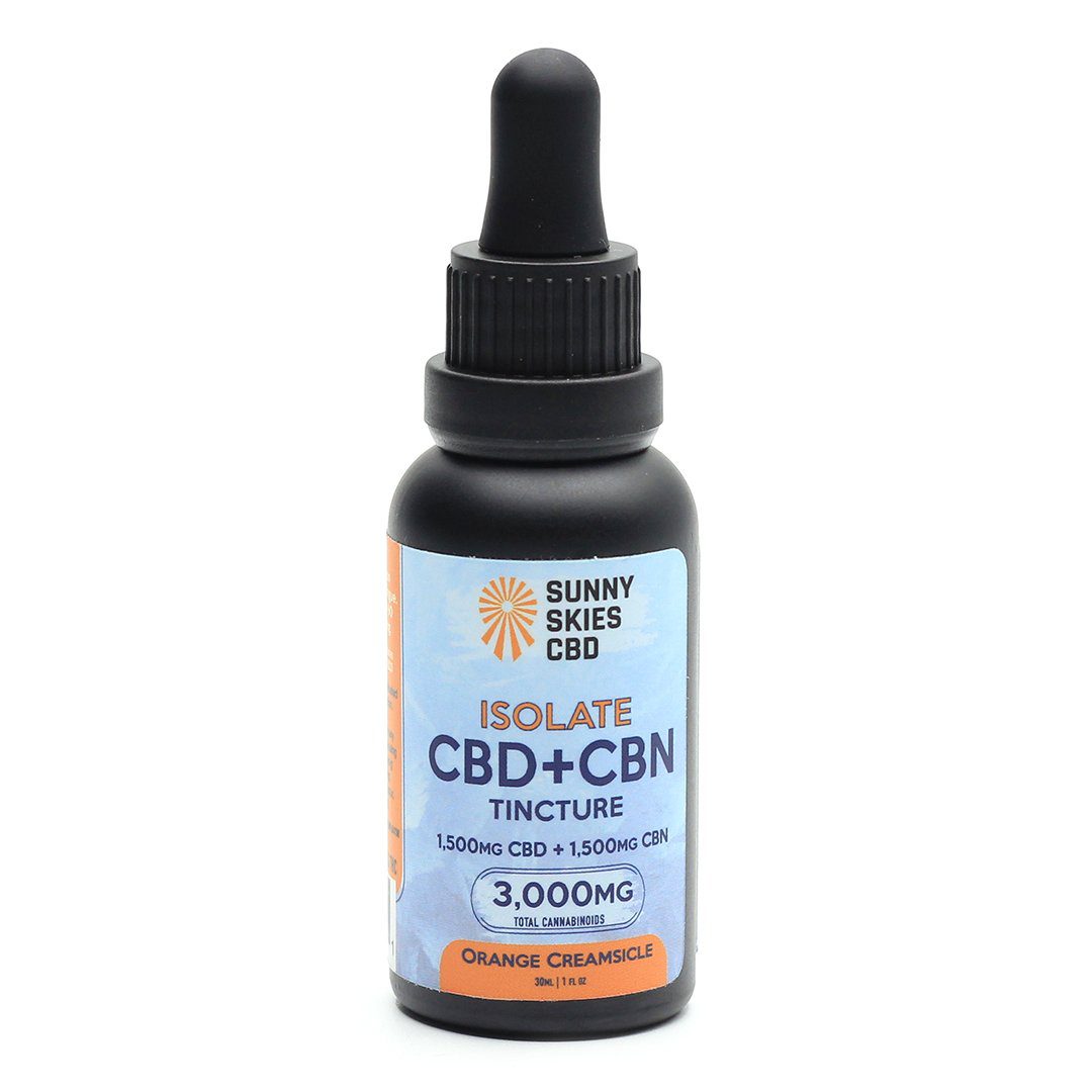 Sunny Skies CBD/CBN Isolate Orange Creamsicle Tincture 3000