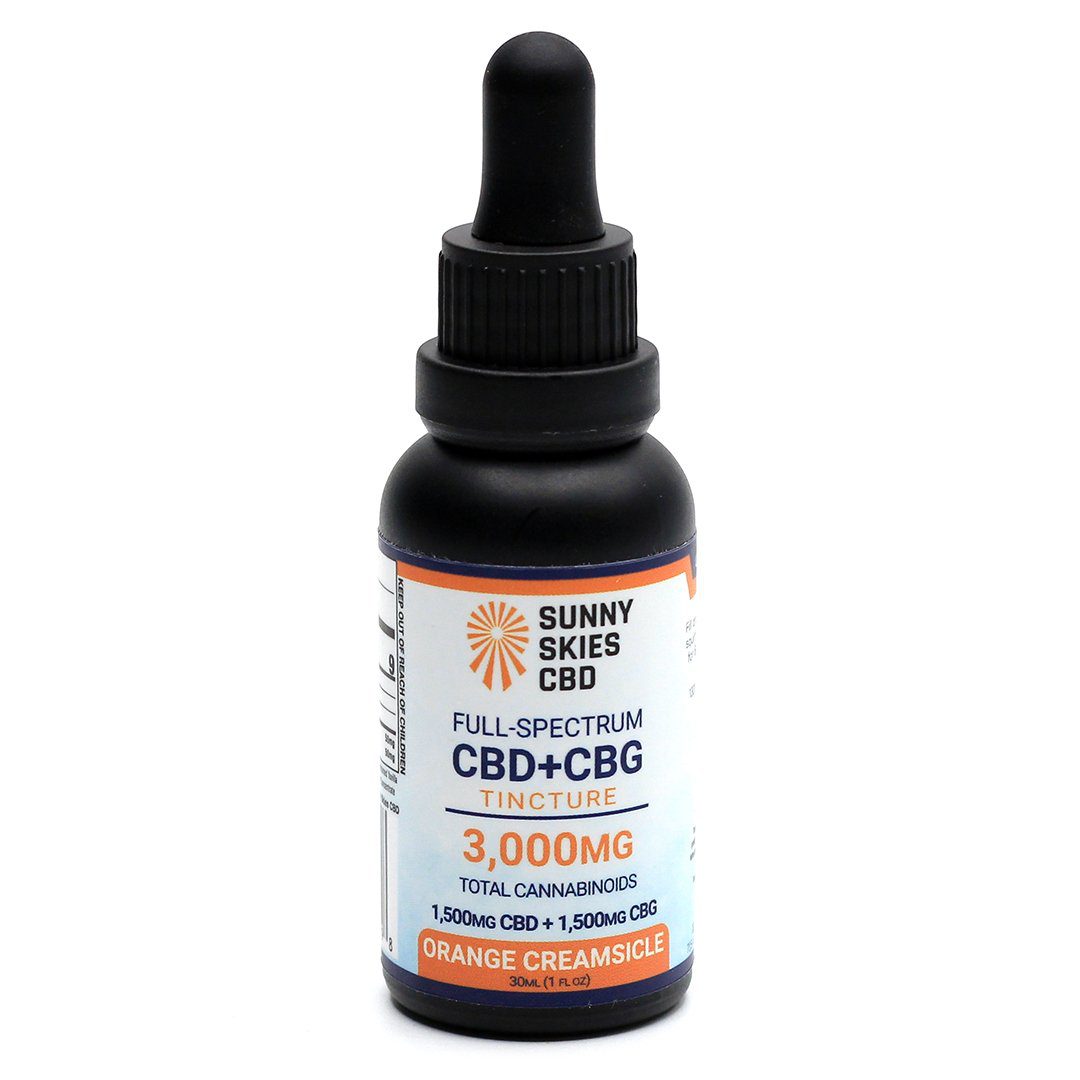 Sunny Skies CBD/CBG Orange Cream Tincture 3000