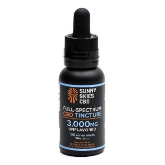 Sunny Skies Full Spectrum Unflavored Tincture 3000