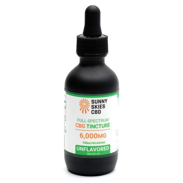 Sunny Skies Full Spectrum CBG Unflavored Tincture 6000