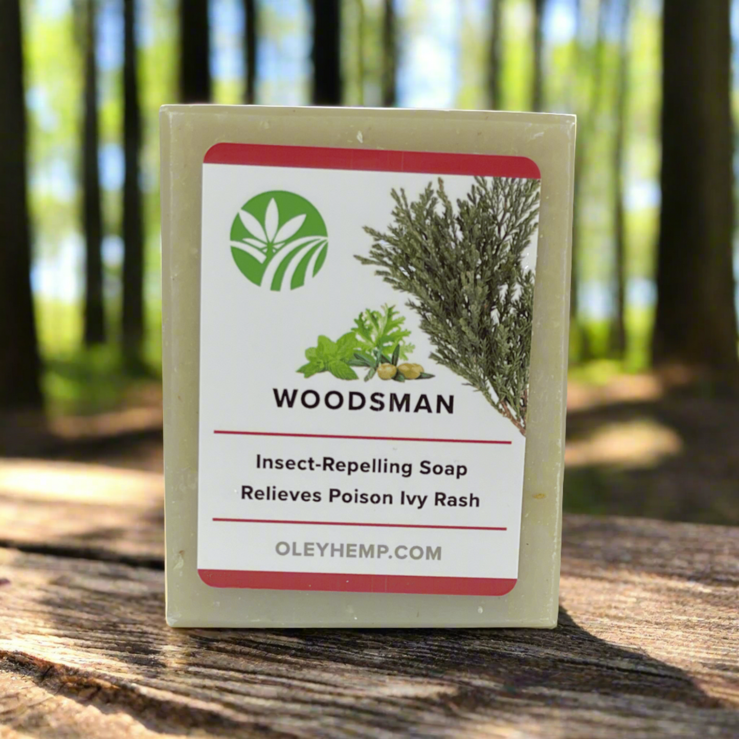Oley Hemp Woodsman Bar Soap Insect & Itch Repellent