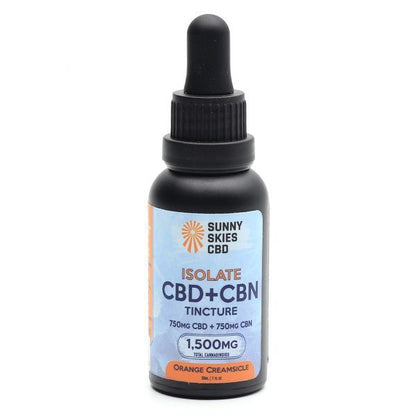 Sunny Skies CBD/CBN Isolate Orange Creamsicle Tincture 1500