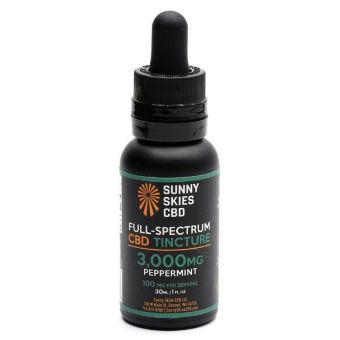 Sunny Skies Full Spectrum Peppermint Tincture 3000