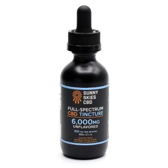 Sunny Skies Full Spectrum Unflavored Tincture 6000