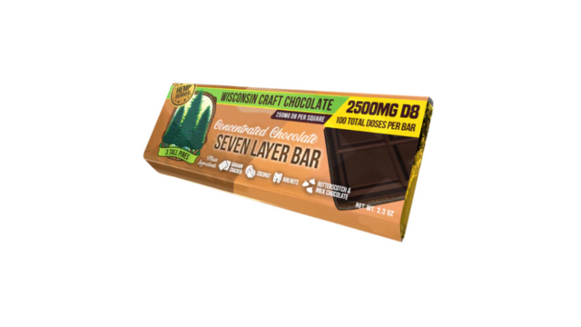 Delta 8 Seven Layer Chocolate Bar (500-2500 mg Delta 8/<0.3% THC)