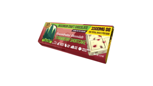 Delta 8 Strawberry Shortcake White Chocolate Bar (500-2500 mg Delta 8/<0.3% THC)